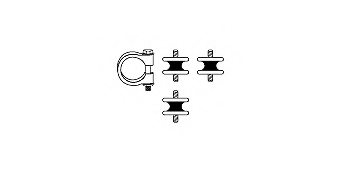 HJS 82 23 4024 Mounting Kit, exhaust system